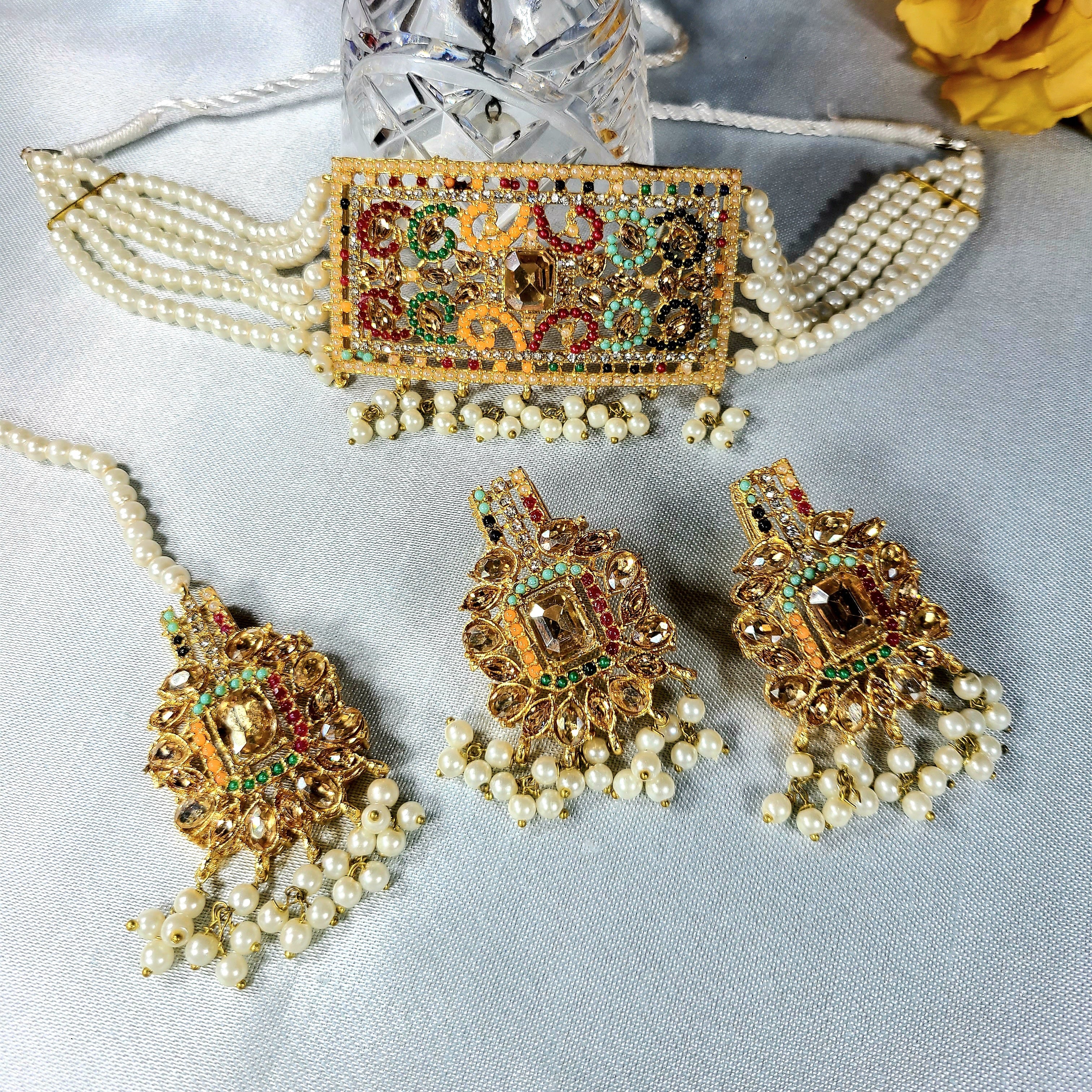 Mint Green Roop - Choker Set