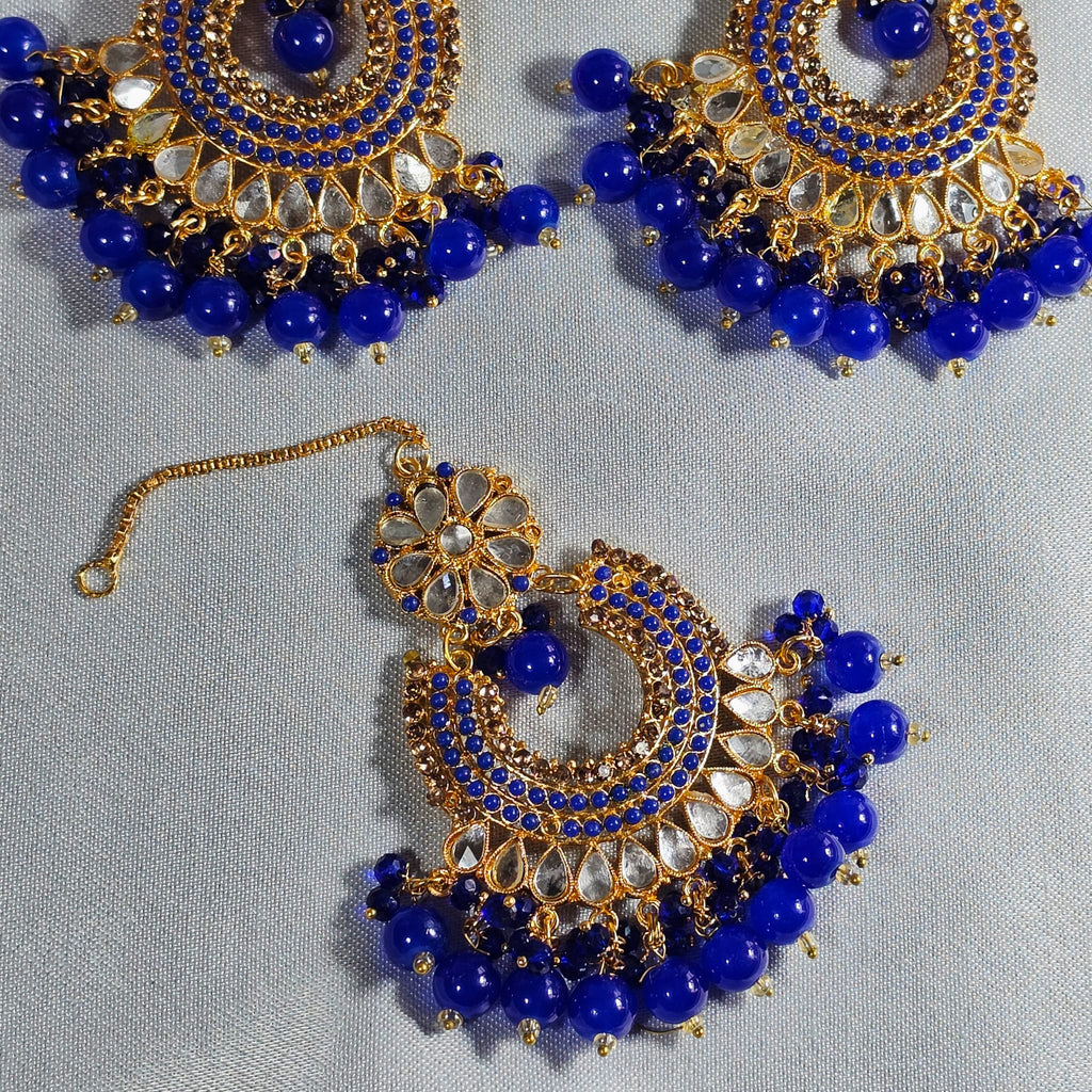 Ink Blue Kundan