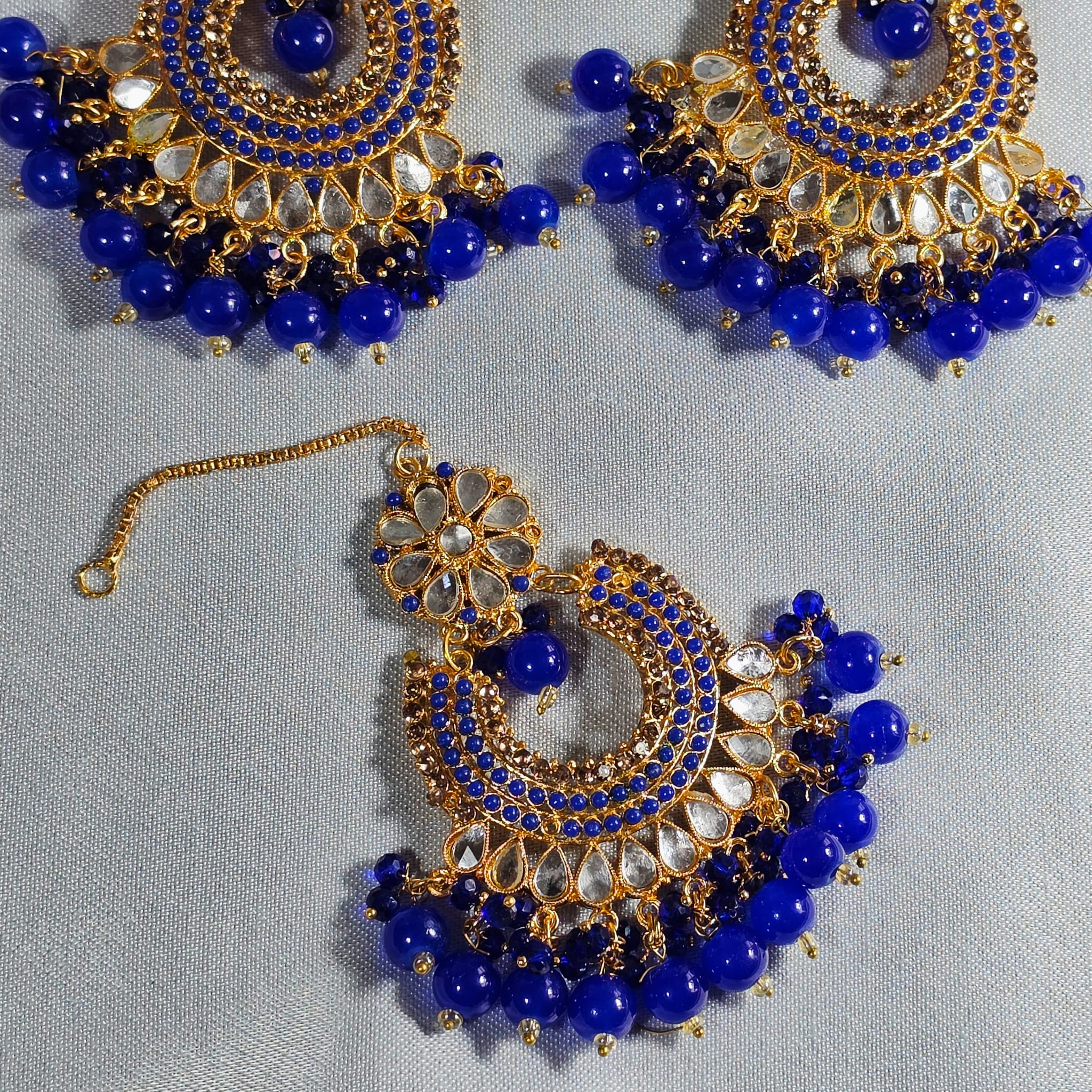 Ink Blue Kundan