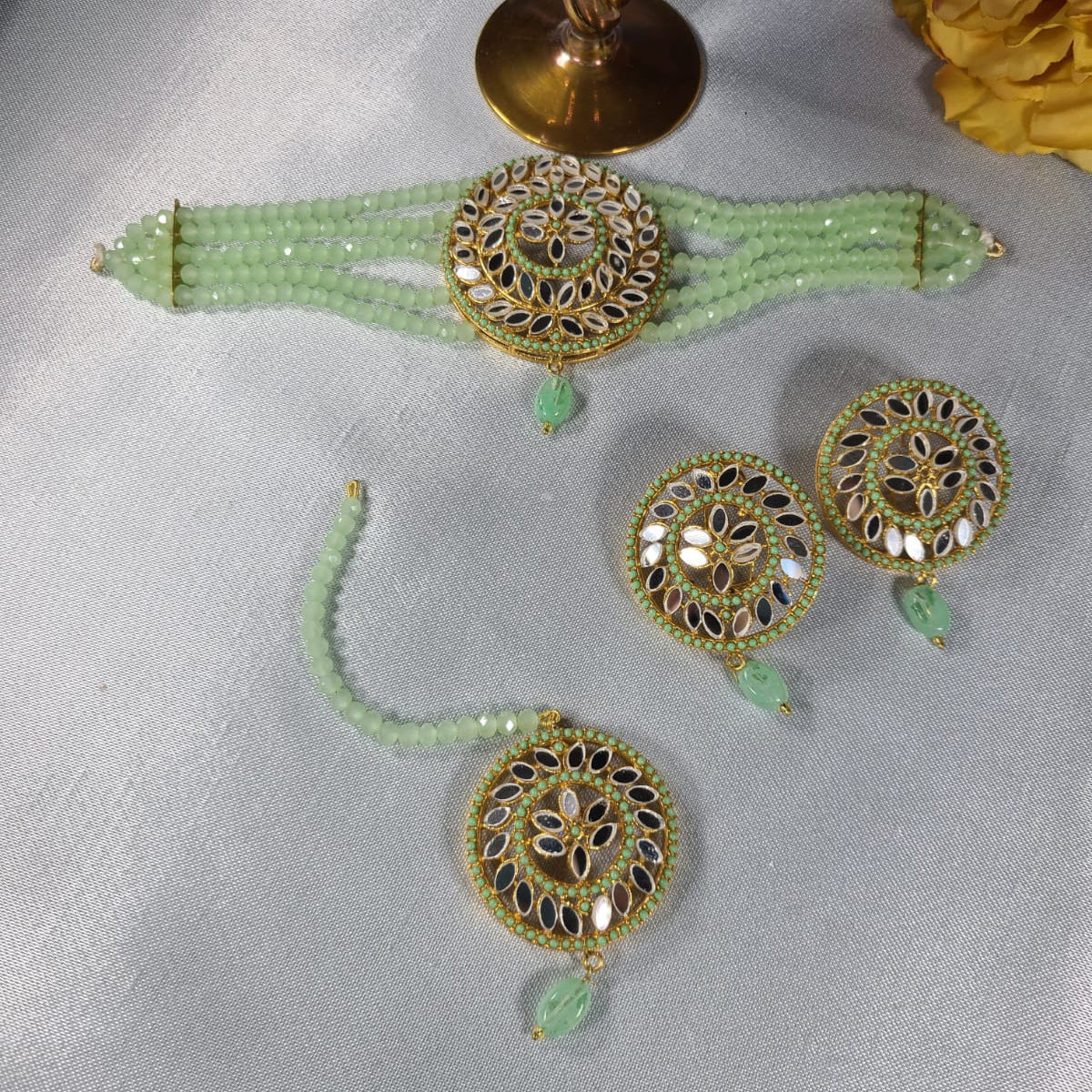 Mint Green Zahra - Choker Set